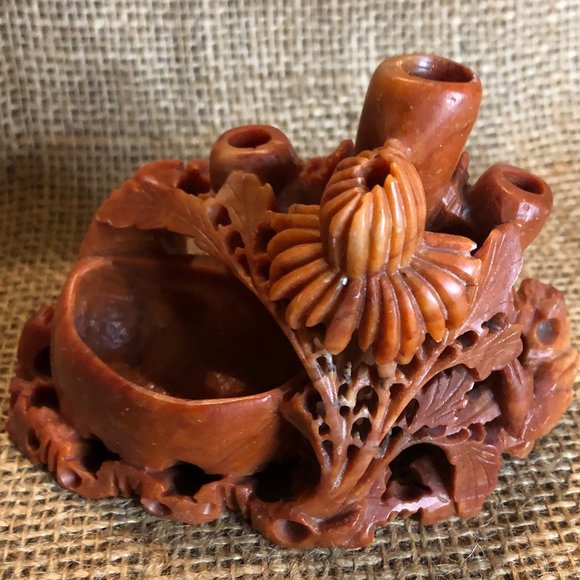 Vintage Stone Chinese Ink Well - Brush Pot MCM - Picture 6 of 7